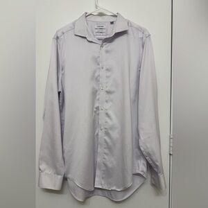 Calvin Klein Light Purple Dress Shirt long sleeve Size L 100% Cotton